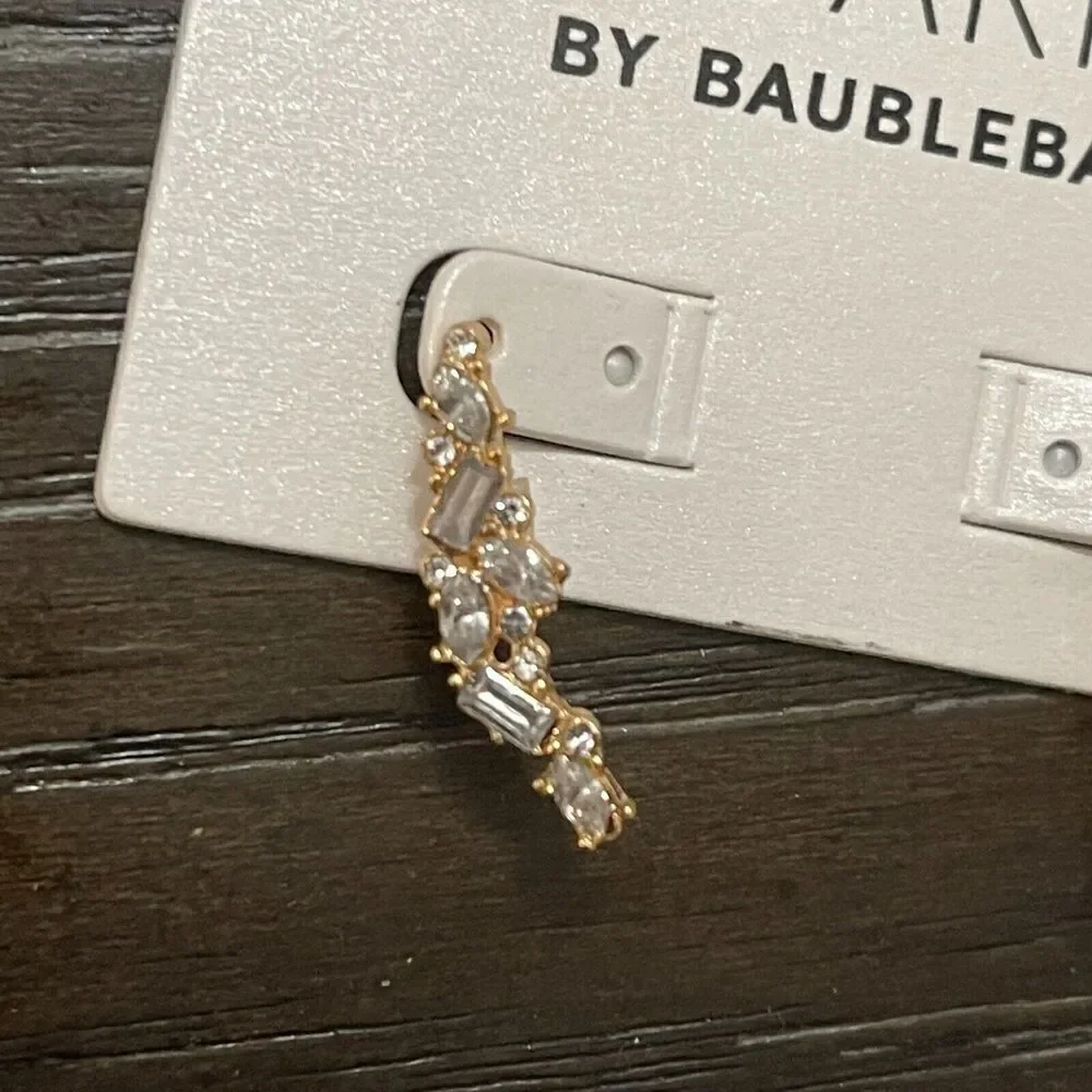 SUGARFIX‎ by BaubleBar Crystal Cluster Ear Crawlers Earrings NWT
